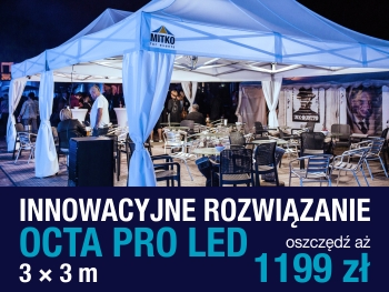 Namiot z oświetleniem LED w cenie, jakiej jeszcze nie było